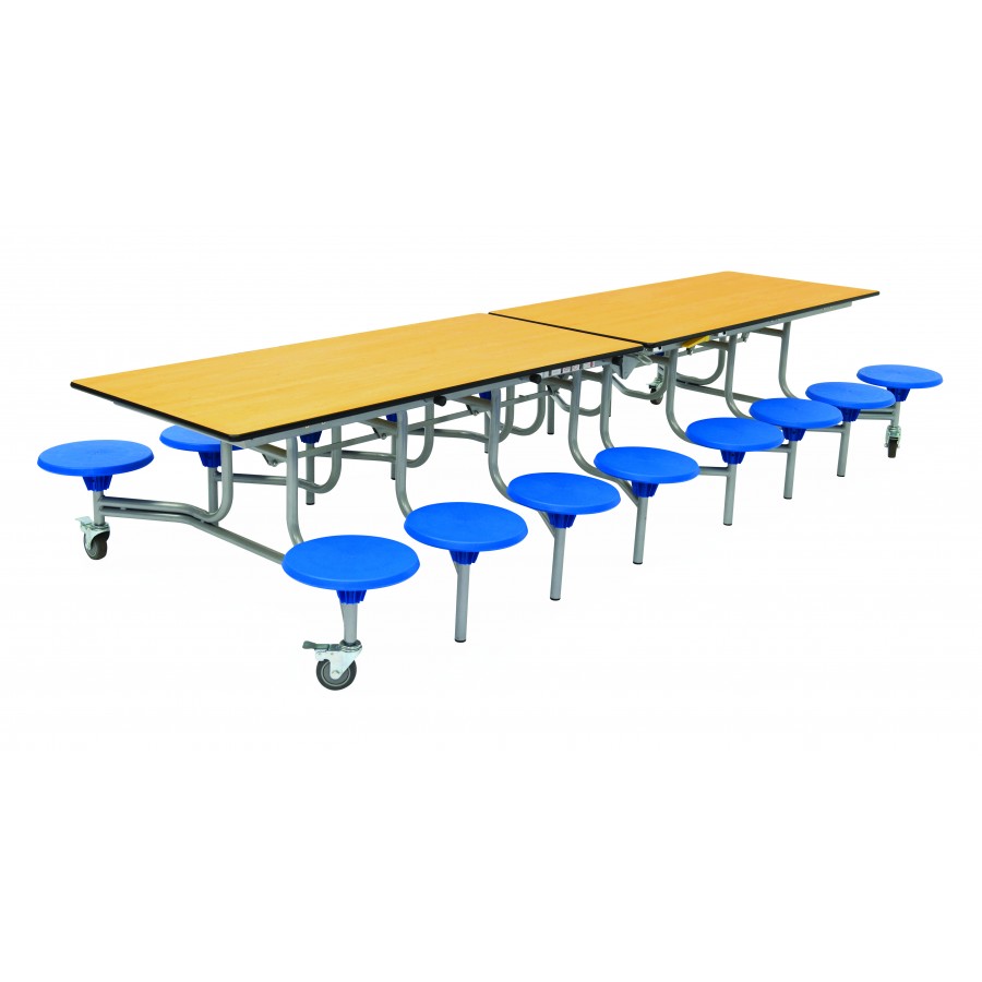 Rectangular Mobile Folding Table with 16 Seats